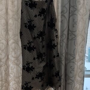 Coldwater Creek Black Polka Dot Sheer Skirt